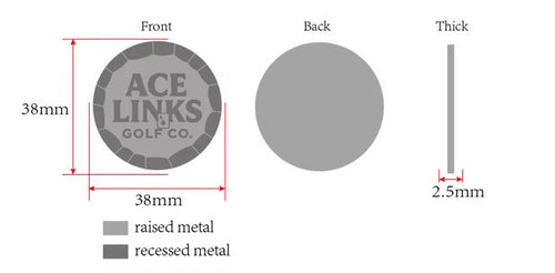 Ace Links Golf Ball Marker – Premium Copper Poker Chip